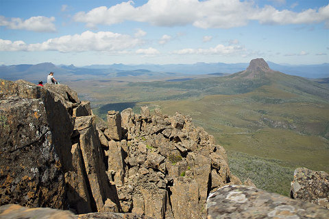 overland track, tasmania - barn bluff from the top of cradle