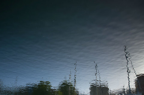 reflections in hobart habour